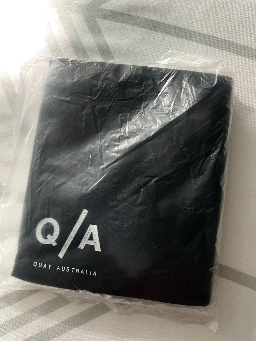 Quay Australia Black Soft Sunglass Pouch with Q/A Logo